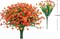 12 Bundles Artificial Flowers for Outdoors – UV Resistant Fake Plants, Faux Orange Greenery Stems for Garden, Patio, Window Box & Home Decor
